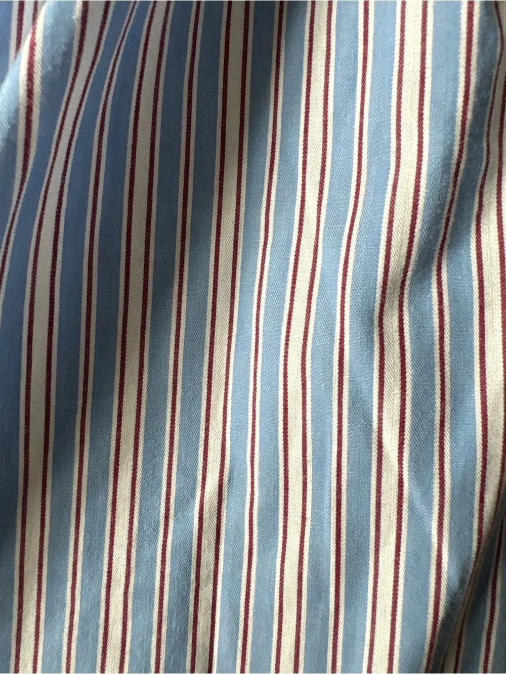 NWT Anthropologie Blue and Red Striped Button-Front Romper